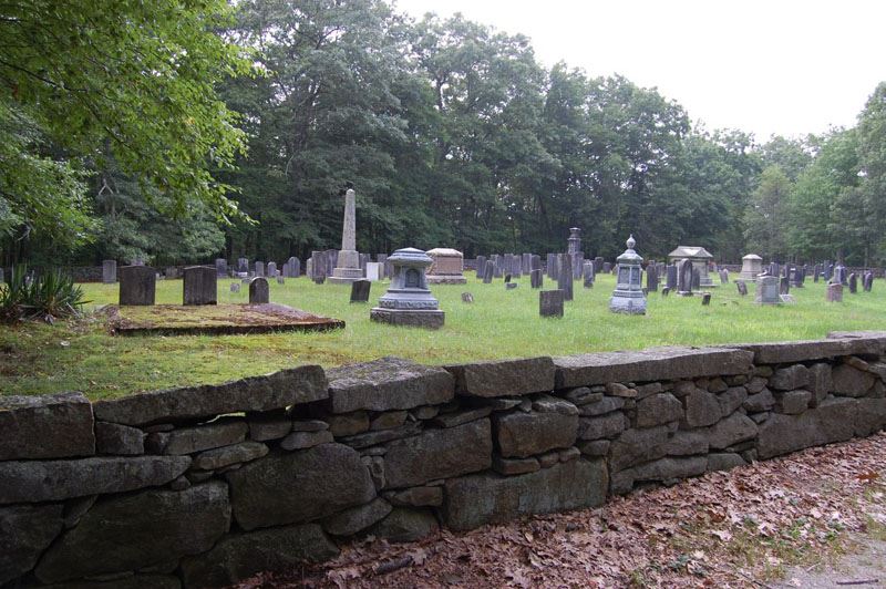 Cemetary and rock wall